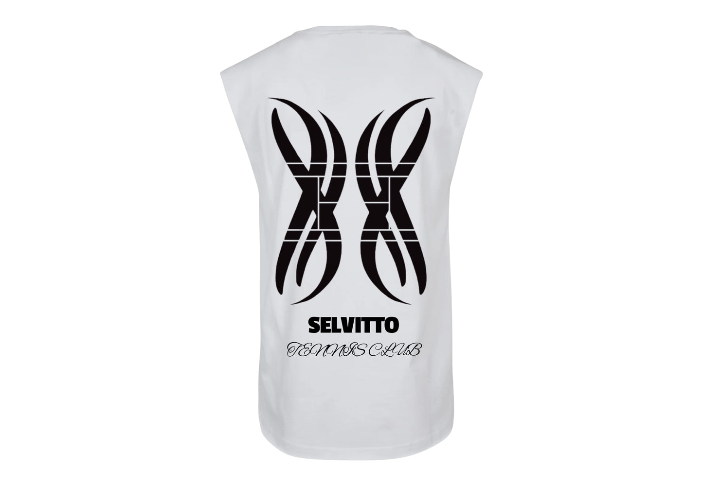 COURT OPEN EDGE SLEEVLESS TEE WHITE