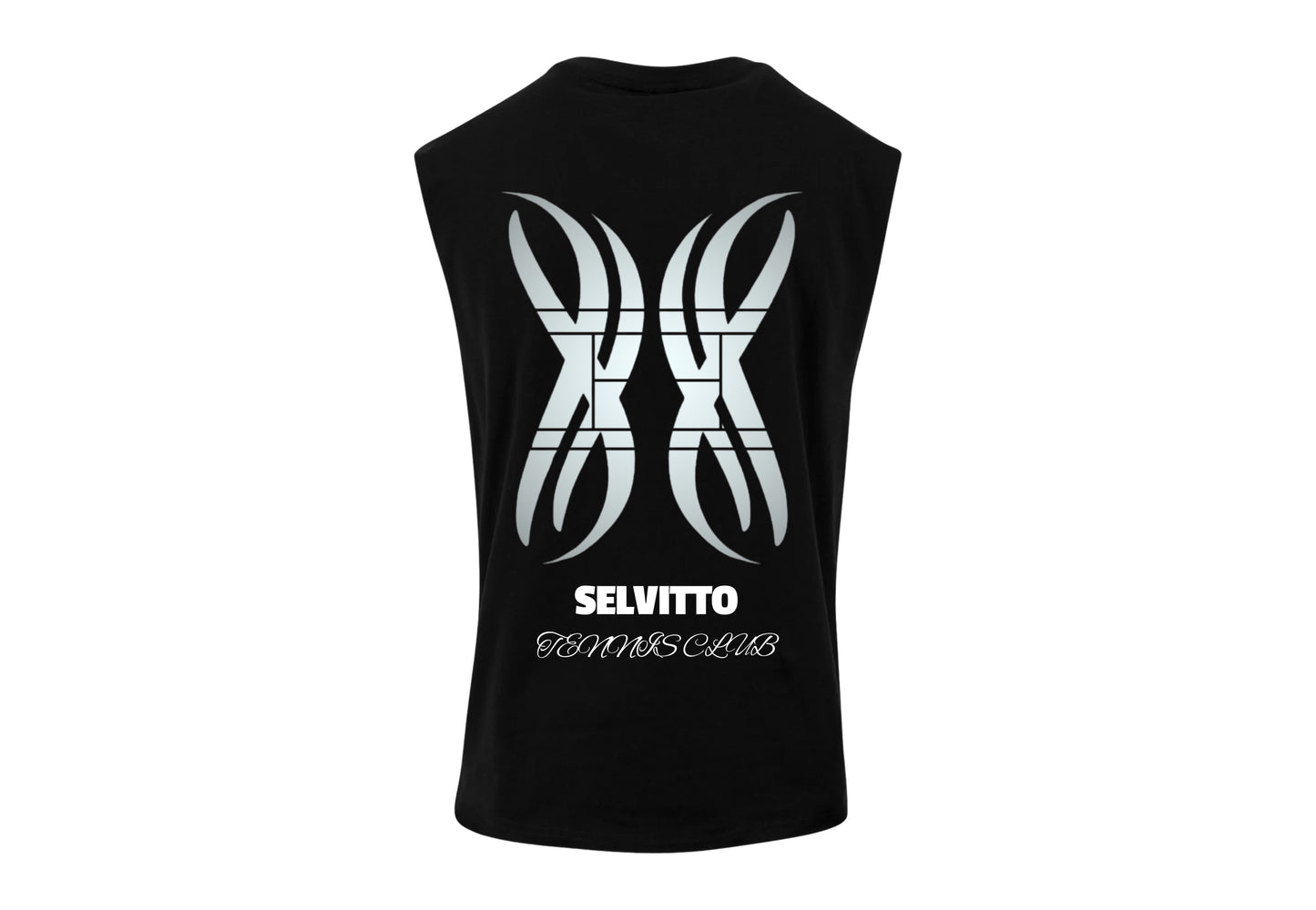 COURT OPEN EDGE SLEEVLESS TEE BLACK